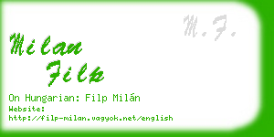 milan filp business card